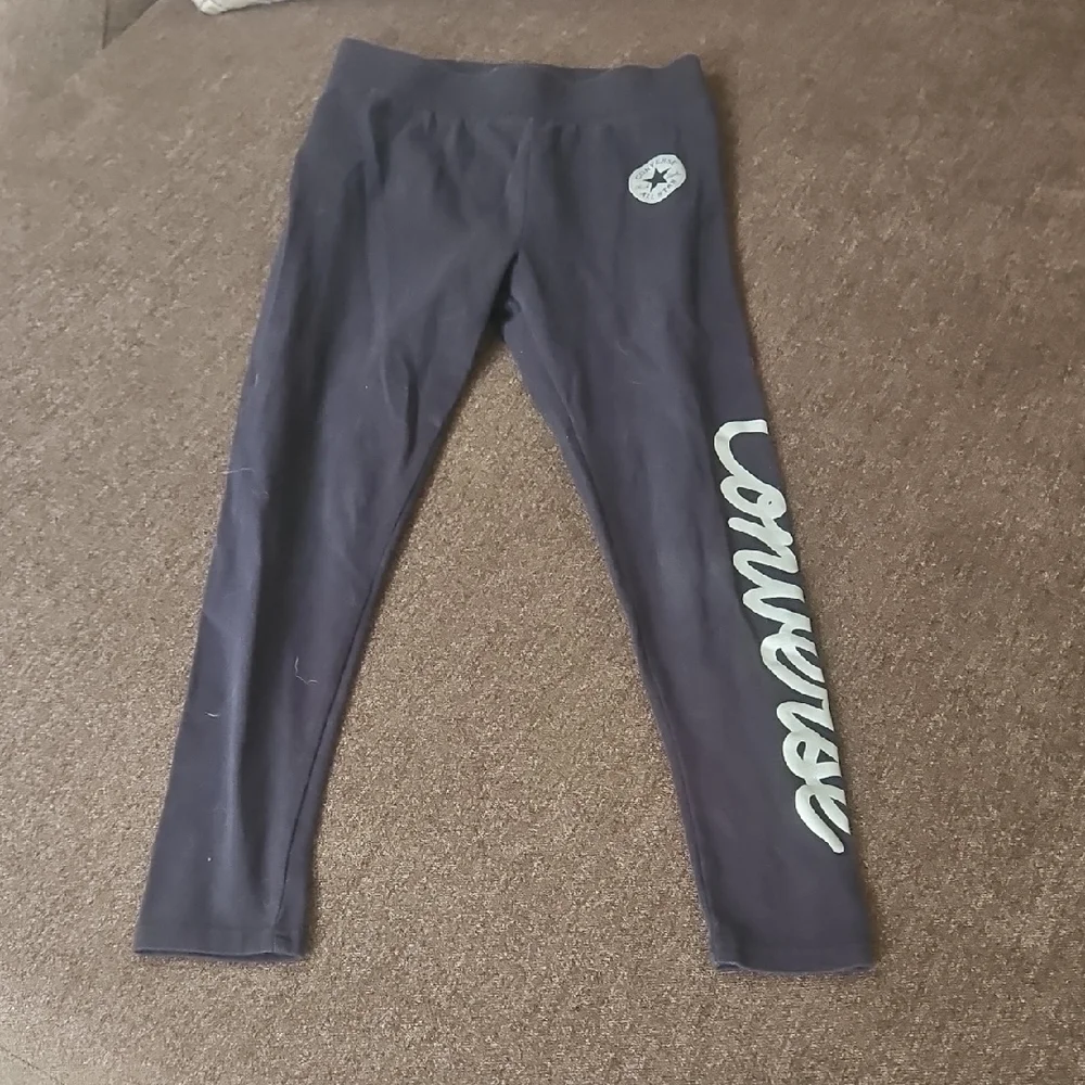 Converse Black Leggings with Logo